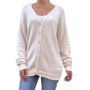 NWT Brandy Melville PacSun Minimalist White Button Front Cardigan Sweater